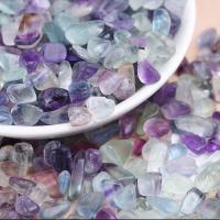 Gemstone Chips, Colorful Fluorite, irregular, polished multi-colored 