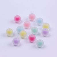 Bead in Bead Acrylic Beads, Round, DIY & frosted, mixed colors, 8mm 