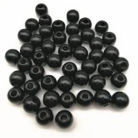 Solid Color Acrylic Beads, polished, random style & DIY, black, 2-5cm 