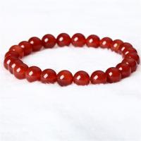 Red Agate Bracelets, Round, Unisex red cm 