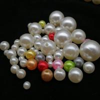Imitation Pearl Plastic Beads, Round, random style & DIY, mixed colors, 2-10cm 