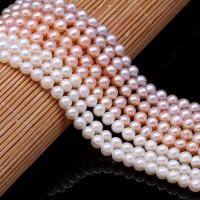 Round Cultured Freshwater Pearl Beads, DIY 6-7mm Approx 15 Inch 