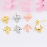 Stainless Steel Jewelry Bails, Maple Leaf, plated 