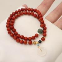 Yunnan Red Agate Bracelet, with Hetian Jade, Double Layer & fashion jewelry & for woman, 6.2mm, 8mm 