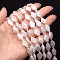 Reborn Cultured Freshwater Pearl Beads, Rhombus, DIY, white Approx 15 Inch 