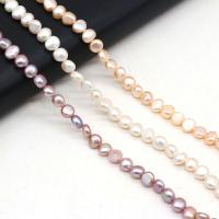 Button Cultured Freshwater Pearl Beads, DIY 8-9mm Approx 14.17 Inch 