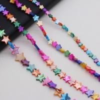 Dyed Shell Beads, Star, DIY mixed colors Approx 15 Inch 