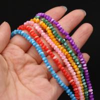 Dyed Shell Beads, Abacus, DIY Approx 15 Inch 