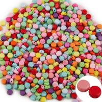Solid Color Acrylic Beads, Flat Round Approx 
