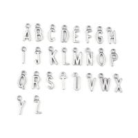 Zinc Alloy Alphabet Pendants, antique silver color plated, letters are from A to Z Approx 