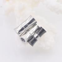 Round Stainless Steel Magnetic Clasp, plated 