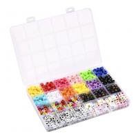 Gemischte Acryl Perlen Schmuck, DIY & Emaille, gemischte Farben, 190x135x18.5mm, 739PCs/setzen, verkauft von setzen