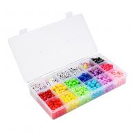 Gemischte Acryl Perlen Schmuck, mit Kristall Faden, DIY & Emaille, gemischte Farben, 210x110x30mm, ca. 1200PCs/setzen, verkauft von setzen