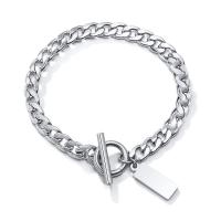 Stainless Steel Chain Bracelets, polished  & for man, original color 