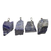 Pendentifs Lapis Lazuli, laiton, avec Lapis lazuli, pepite, couleurs mélangées, Vendu par PC