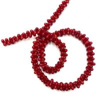 Synthetische Koralle Perle, Erdnuss, DIY & verschiedene Größen vorhanden, rot, 4x9mm,5x9mm, Länge:14.96 ZollInch, verkauft von Strang