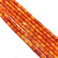 Synthetische Koralle Perle, Blumen-Knospe, DIY, orange, 6x9mm, Länge:14.96 ZollInch, verkauft von Strang