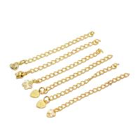 Brass Extender Chain, plated, golden 