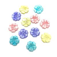 Dyed Shell Beads, White Lip Shell, Flower, Carved, DIY 19mm 