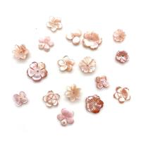 Perles de coquillage rose naturel, coquille rose, fleur, gravé, DIY & styles différents pour le choix, rose, 8-12mm, Vendu par PC