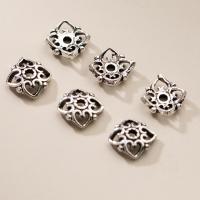 Sterling Silver Bead Caps, 925 Sterling Silver, Flower, silver color, 5.8mm Approx 1.1mm 