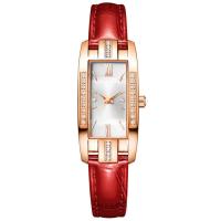 Uhrenarbänder für Frauen, Zinklegierung, mit Glas & Edelstahl, chinesische Bewegung, mit Strass, keine, 220x40x10mm, verkauft von PC