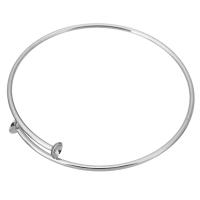 Stainless Steel Cuff Bangle, Adjustable original color 