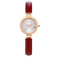 Uhrenarbänder für Frauen, Zinklegierung, mit Leder & Glas, japanische Bewegung, keine, 175x30x10mm, verkauft von PC