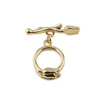 Brass Toggle Clasp, 18K gold plated, fashion jewelry & DIY, golden, 12.5*18mm,22mm 