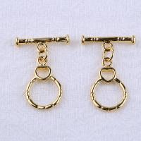 Brass Toggle Clasp, 18K gold plated, fashion jewelry & DIY, golden, 12*18.5mm,18mm 