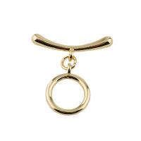 Brass Toggle Clasp, 18K gold plated, fashion jewelry & DIY, golden, 10.5mm,19.5mm 