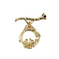 Brass Toggle Clasp, 18K gold plated, fashion jewelry & DIY, golden, 14*19mm21.5mm 