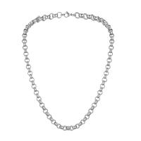 Железо Ожерелье цепь, Роло цепь & Мужский, оригинальный цвет, длина:Приблизительно 23.62 дюймовый, продается PC