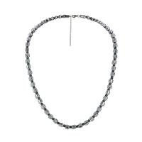 Hématite collier, avec 1.97Inch chaînes de rallonge, Vintage & unisexe, noire Environ 20.47 pouce, Vendu par PC