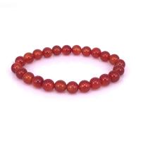 Red Agate Bracelets, with Elastic Thread, Round, elastic & Unisex Approx 7.5 Inch 