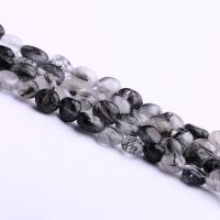Black Rutilated Quartz Beads, irregular, DIY, mixed colors cm 