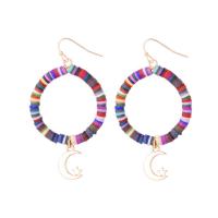Polymer Clay Drop Earring, with Zinc Alloy, plated, fashion jewelry 