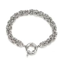 Stainless Steel Chain Bracelets, Brass, plated, Unisex Approx 7.68 Inch 