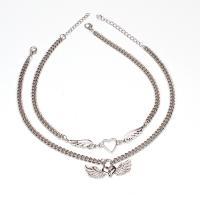 Zinc Alloy Necklace, plated, Unisex, silver color cm 