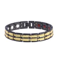 Brass Bracelet, plated, with magnetic & for man, 12mm Approx 8.07 Inch 