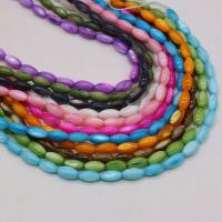 Dyed Shell Beads, Rice, DIY .5 Inch 