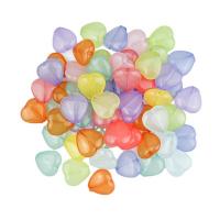 Perles acryliques transparentes, Acrylique, coeur, goutté d'époxy, DIY, couleurs mélangées Vendu par sac