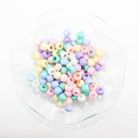 Perles acryliques nature, Acrylique, DIY, couleurs mélangées Environ 4mm Vendu par sac