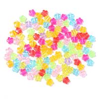 Perles acryliques transparentes, Acrylique, fleur, DIY, couleurs mélangées Environ 3.8mm Vendu par sac