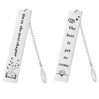 Stainless Steel Bookmark, Rectangle, original color 