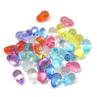 Perles acryliques transparentes, Acrylique, larme, envoyé au hasard & DIY, couleurs mélangées Vendu par sac