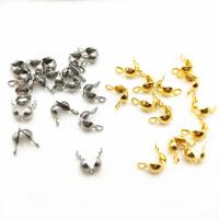 Stainless Steel Bead Tips, plated 4mm 