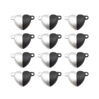 Zinc Alloy Magnetic Clasp, Heart, plated, white and black Approx 