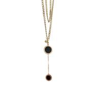 Titanium Steel Jewelry Necklace, for woman, golden cm 