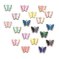 Acryl Zink Legierung Anhänger, mit Zinklegierung, Schmetterling, plattiert, unisex & mit Strass, keine, 15x18.5mm, ca. 10PCs/Tasche, verkauft von Tasche
